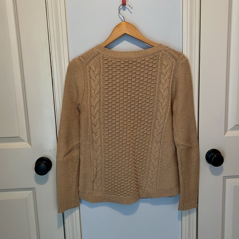 J. Crew Tan Cableknit Sweater - Picture 4 of 7